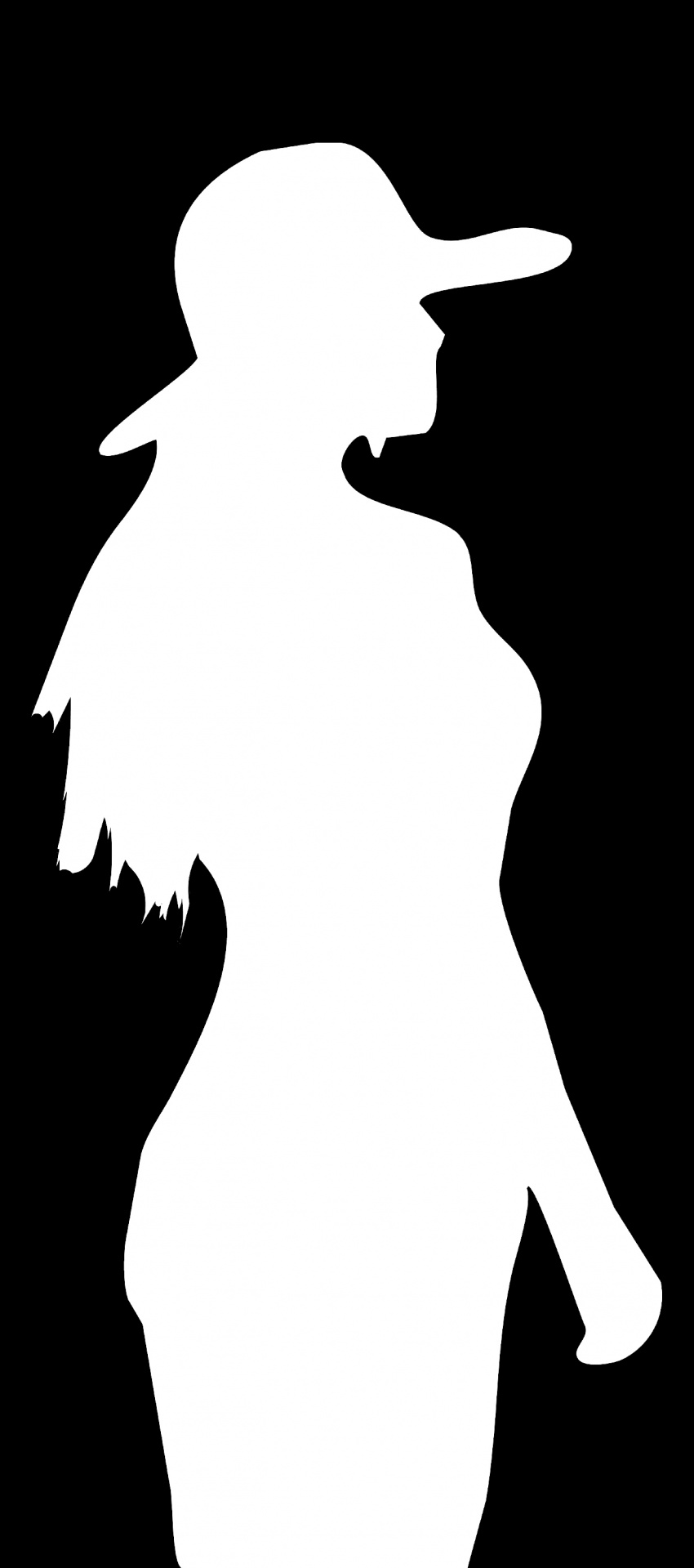 Silhouette White Woman Clipart