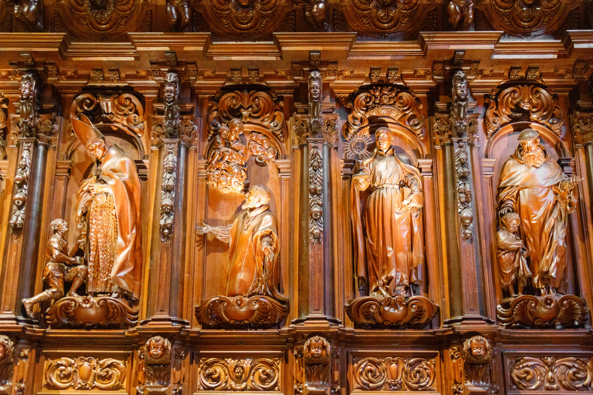 Wooden Statues In A Church