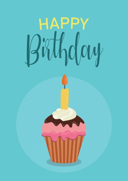 Birthday Cupcake With Candle Free Stock Photo - Public Domain Pictures
