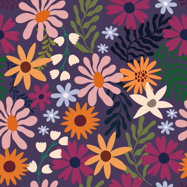 Floral Flowers Pattern Background Free Stock Photo - Public Domain Pictures