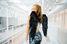 Angel, Wings, Goth, White Interior,