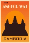 Angkor Wat, Cambodia Travel Poster