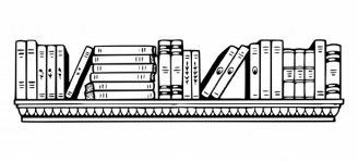 Books Shelf Line Art