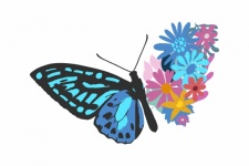 Floral Butterfly Clipart Background