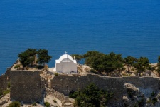 Greek Chapel On The Shore