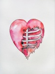 Heart, Simple Drawing, Torn, Wound