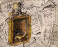 Illustration Vintage Lantern Lamp