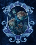 Vintage Dark Blue Rose