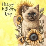 Sunflower Cat Mothers Day
