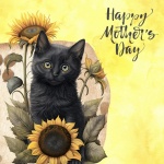 Mothers Day Cat Sunflower