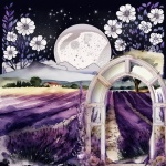 Full Moon Lavender Field