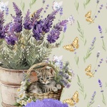 Lavender Kitten In Basket