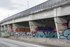 Holland Graffiti On Freeway