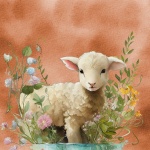 Lamb Watercolor Illustration