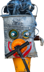 Funny Face Made From Trash PNG