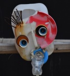 Funny Face Made From Trash