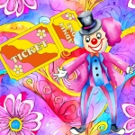 Watercolor Circus Clown