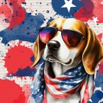 America USA Patriotic Dog