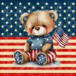 America USA Patriotic Bear