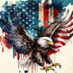 America Eagle Flag
