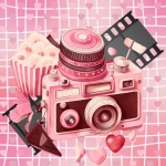 Pink Retro 35 MM Camera