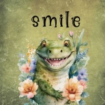 Smiling Alligator Watercolor