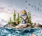 Fishing Cat Angler
