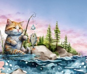 Fishing Cat Angler