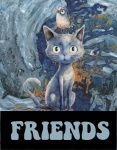 Bird And Cat Friends Poster