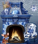 Danish Delft Blue Illustration