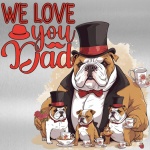 Father&039;s Day Bulldog Tea Family