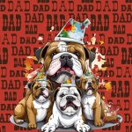 Father&039;s Day Bulldog Family