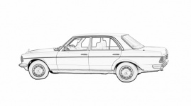 Mercedes, Car, Oldtimer, Drawing