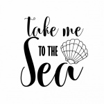 Seashell Sea Typography Clipart