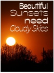 Sunset Poster Cloudy Skies