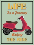 Vespa Moped Vintage Poster