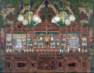 Vintage Bar Interior Illustration