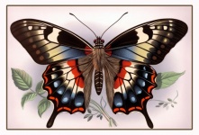 Vintage Butterfly Beautiful Art