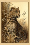 Vintage Leopard Portrait