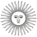 Vintage Sun Face Clipart