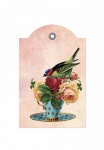 Vintage Teacup Roses Label