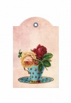 Vintage Teacup Roses Label