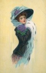 Vintage Woman Big Hat