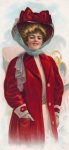 Vintage Woman Red Hat