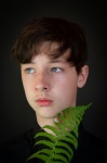 Young Man, Teenager, Branch, Fern