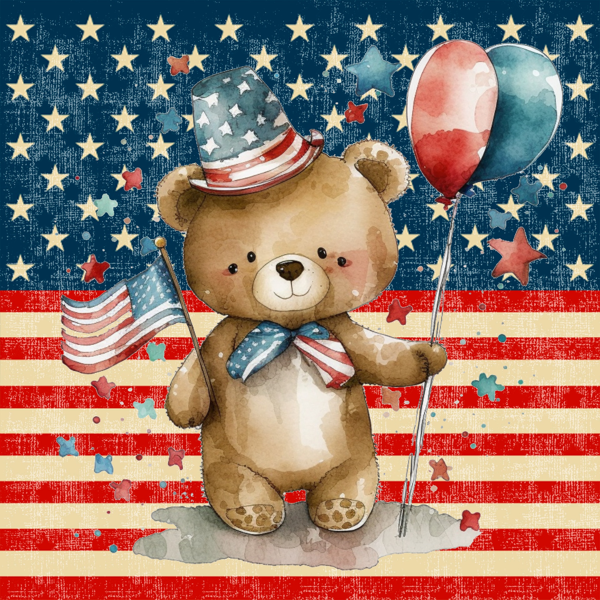 America USA Patriotic Bear Free Stock Photo - Public Domain Pictures