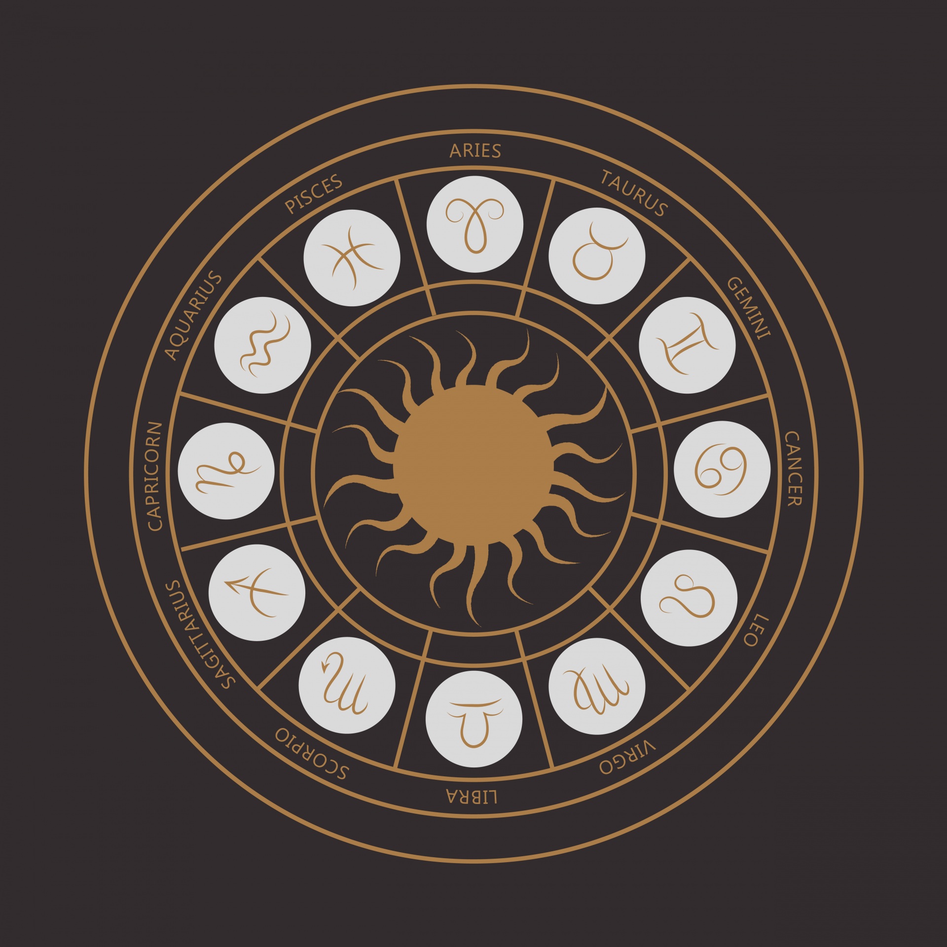 Zodiac Wheel Astrology Signs