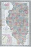 1852 Pocket Map Of Illinois