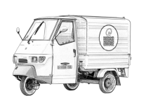 Car, Piaggio Ape, Tricycle, Png