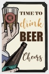 Beer Drinking Vintage Poster